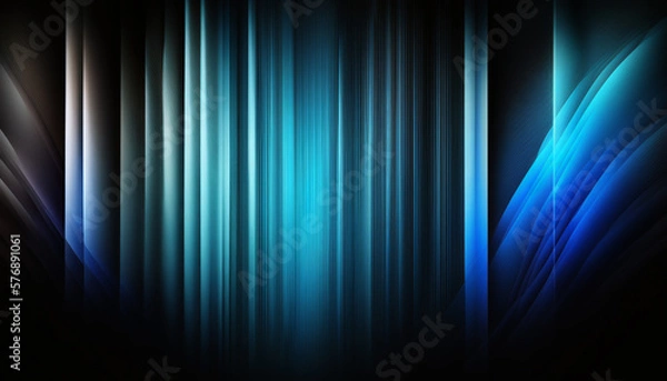 Fototapeta Black and Dark Blue Gradient artistic Desktop Background Pattern Color created with generative AI technology