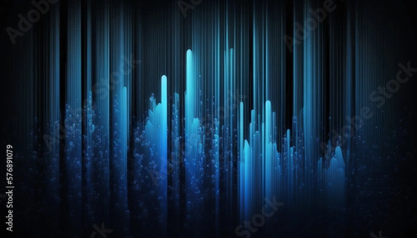 Obraz Black and Dark Blue Gradient artistic Desktop Background Pattern Color created with generative AI technology