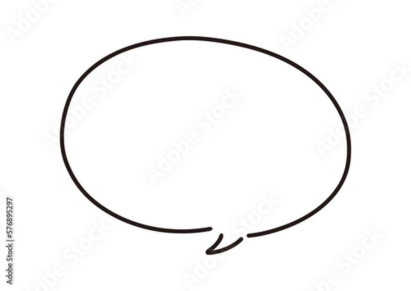 Fototapeta ペンの手描き吹き出し