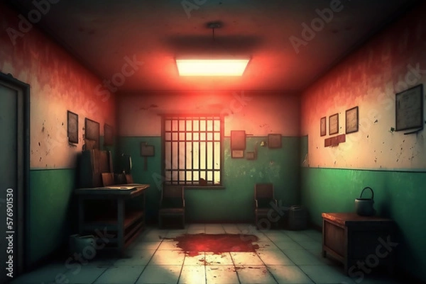Obraz interrogation room investigation red room