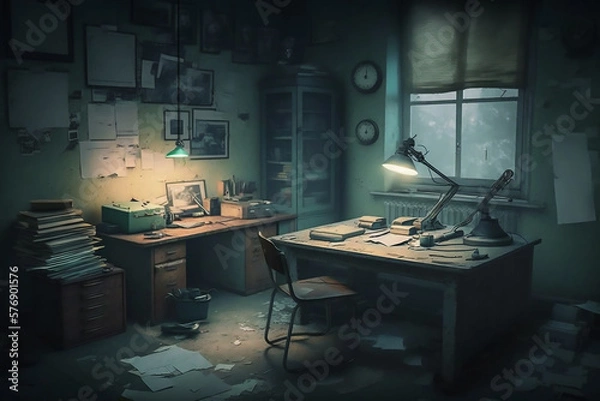 Fototapeta interrogation room investigation place