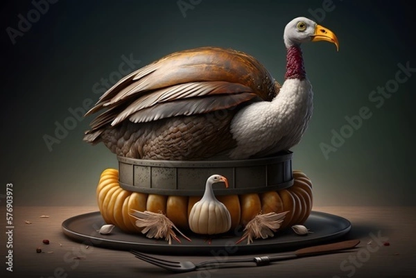 Obraz turducken dish created using AI Generative Technology