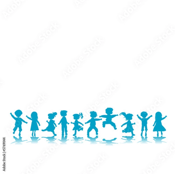 Obraz kids silhouettes
