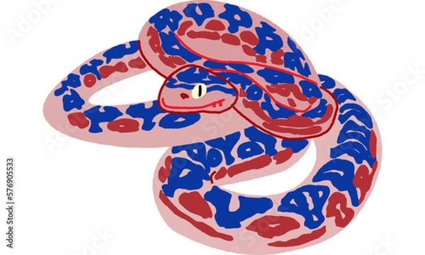 Obraz 世界自然遺産の島の生き物　ハブ　ビビット調