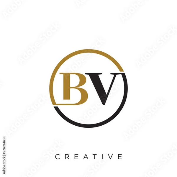 Fototapeta bv luxury logo design vector icon