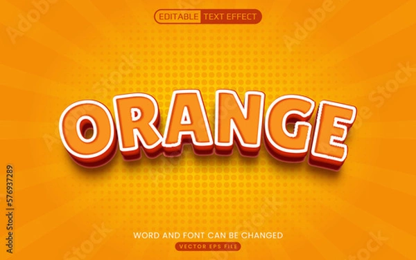 Fototapeta Orange text effect