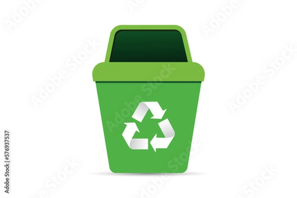 Fototapeta Recycle garbage bin vector element