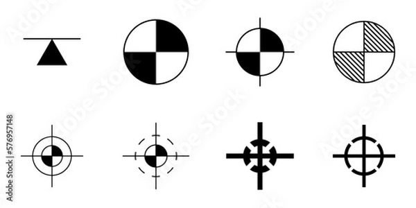 Fototapeta Set of Balancing Act, Graphic of Center of Gravity