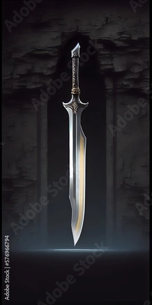 Fototapeta magic sword on the background, generative ai