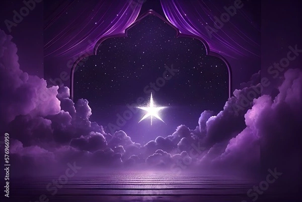 Fototapeta sky with clouds, generative ai