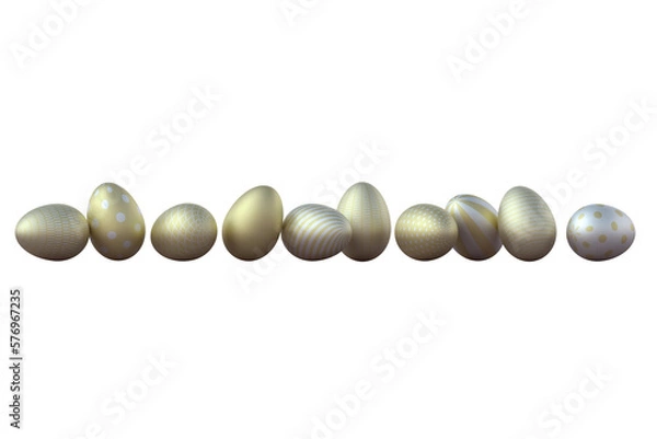 Fototapeta pastell easter eggs gold