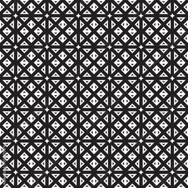 Fototapeta Luxury traditional ethnic seamless pattern black and white vector image