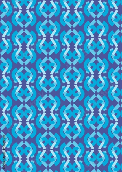 Obraz seamless pattern with blue tiles