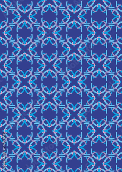 Obraz blue and white tiles