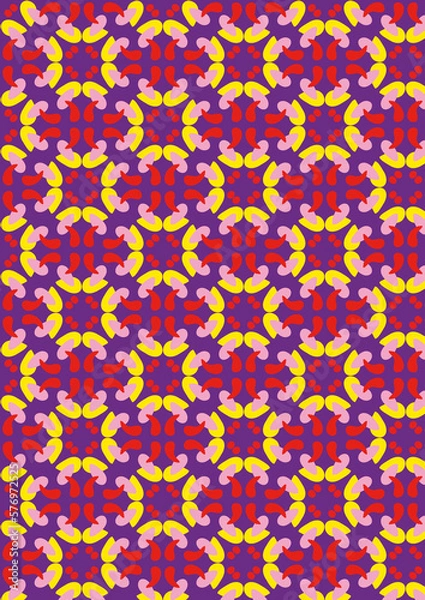 Fototapeta seamless pattern with colorful flowers