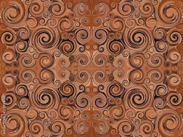 Fototapeta Braunes symmetrisches Muster