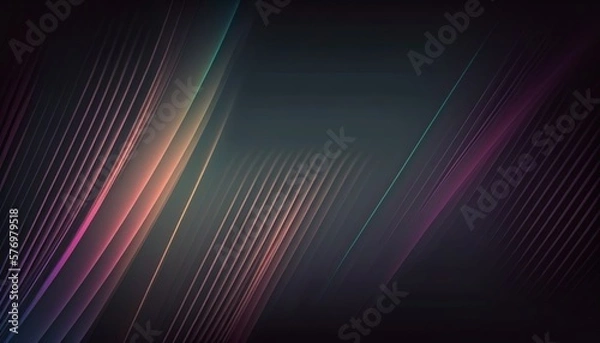 Fototapeta Lines abstract blurred light pastel color gradient. Generative AI illustration.