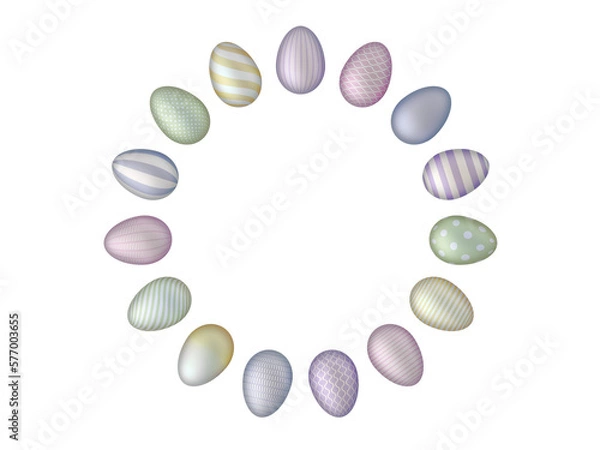 Fototapeta pastel easter egg wreath 