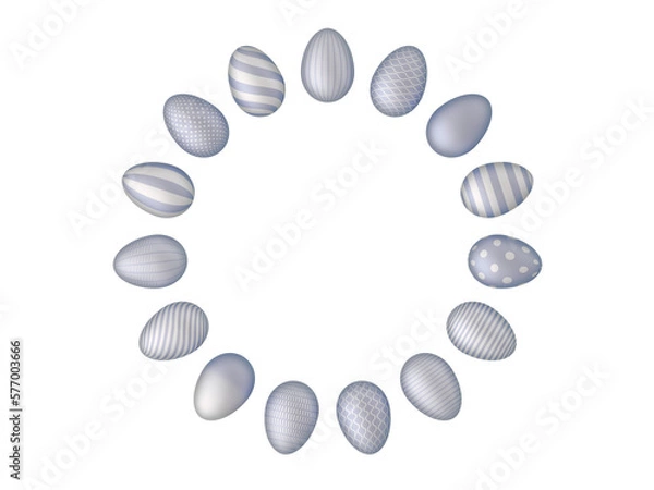 Fototapeta pastel easter egg wreath blue