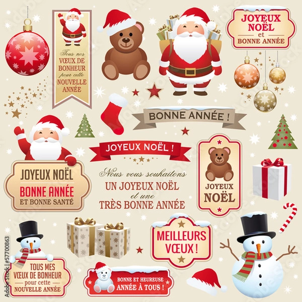Obraz Eléments Noël et nouvelle année