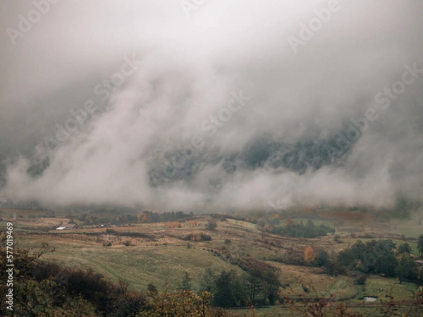 Obraz fog in the mountains