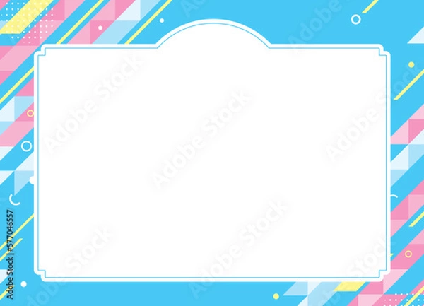 Fototapeta .爽やかでエネルギッシュなイメージの背景デザインとフレーム　横型