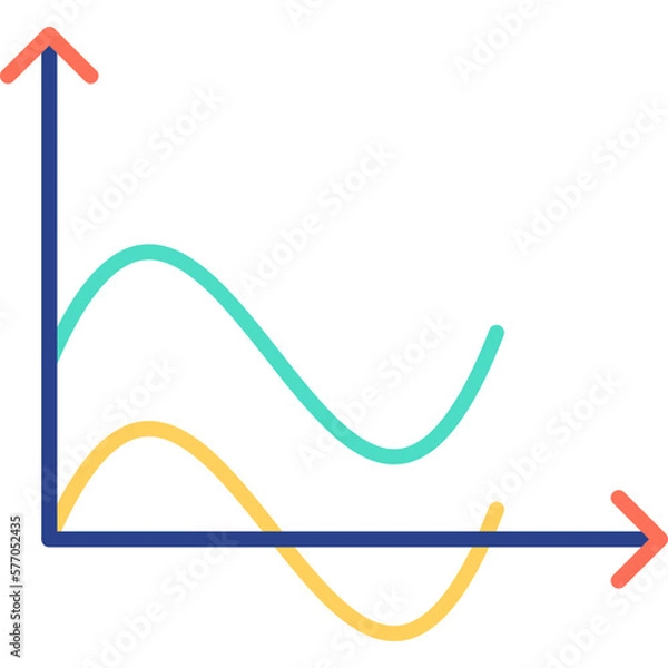 Fototapeta Wave Chart Icon