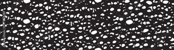 Fototapeta trendy and chic minimalist boho seamless pattern with hand drawn dots in mid century style in an earthy palette. Modern abstract aesthetic background with trendy design for wallpaper, wrapping paper