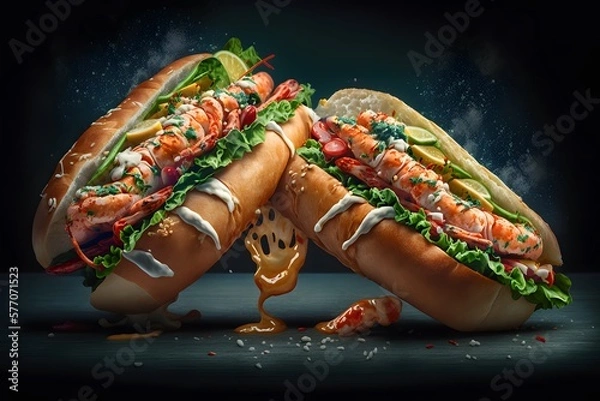 Obraz lobster rolls created using AI Generative Technology