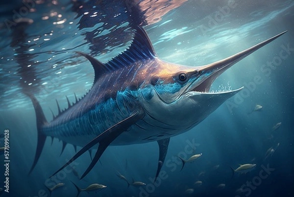 Fototapeta marlin in the ocean