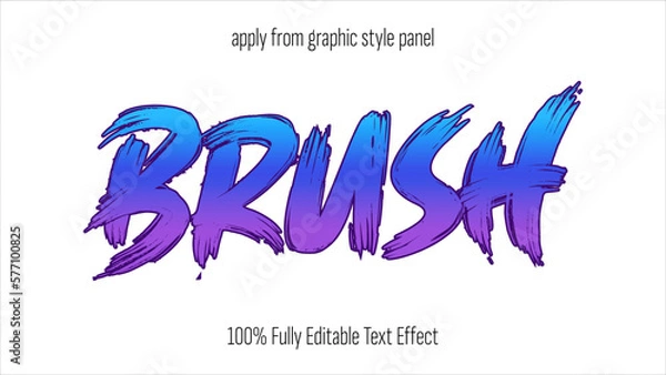 Fototapeta Retro Brush - fully editable premium text effect.