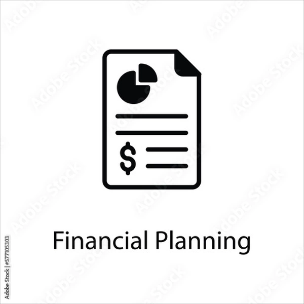 Obraz Financial Planning icon vector stock