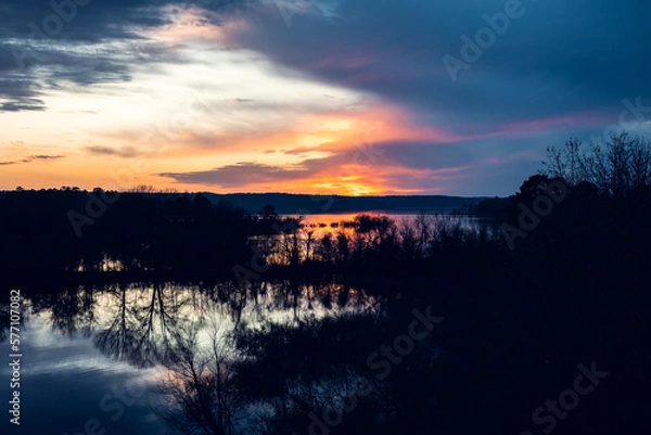 Obraz sunset over lake