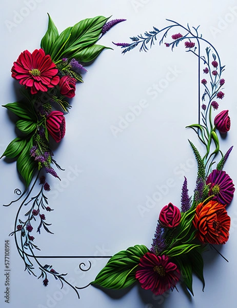 Fototapeta Hintergrund Blumen Rahmen