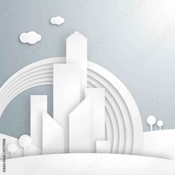 Obraz Miasto papieru