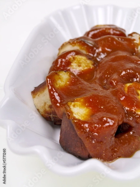 Fototapeta wurst mit curry soße 