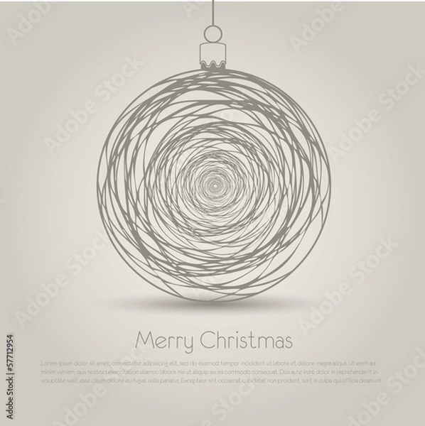 Obraz Christmas ball on white background