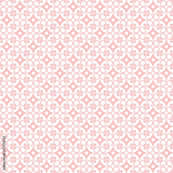 Fototapeta Seamless Dots and Floral Background