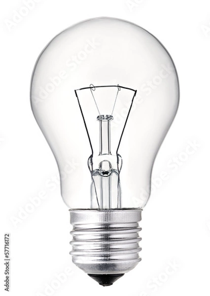 Fototapeta Light bulb isolated on white background