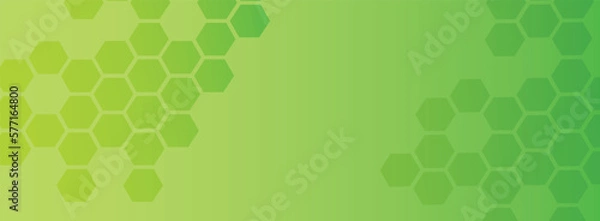 Fototapeta Greene banner background with hexagon combs