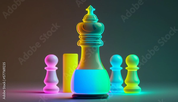 Obraz chess figures with pieces