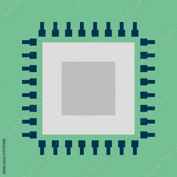 Fototapeta Processor. processor icon. Vector illustration.