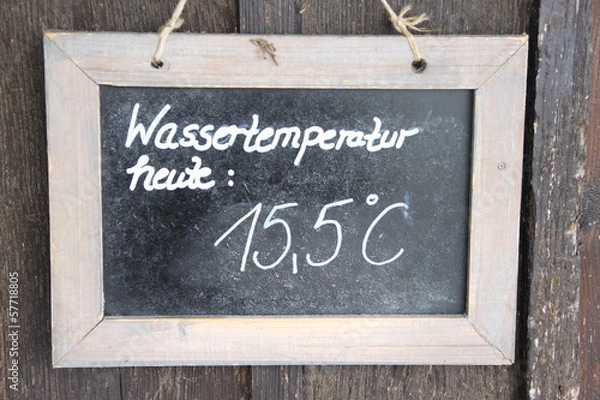 Obraz Wassertemperatur heute / Tafel