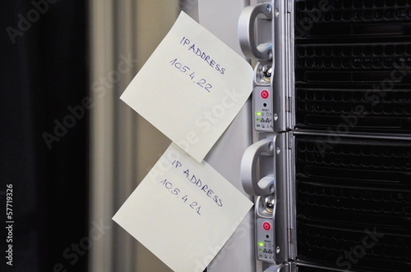 Fototapeta IP address for network storage units