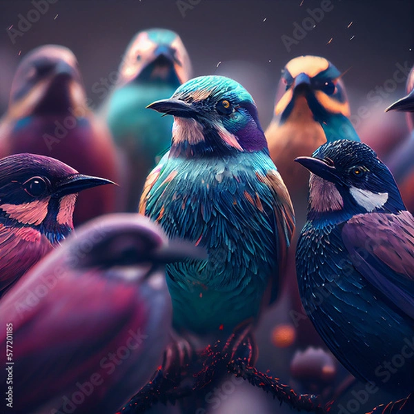 Obraz Colorful Birdds