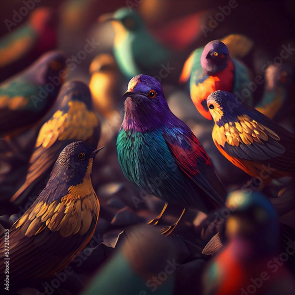 Obraz Colorful Birdds
