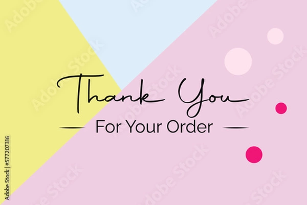 Obraz Thank you sign. Greeting card with decoration.
