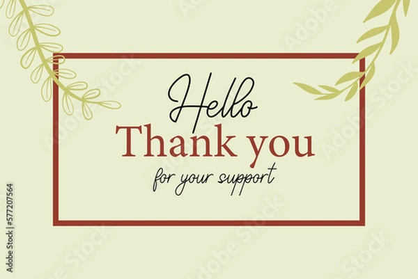 Obraz Thank you poster background.  Vector paper illustration.