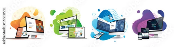 Fototapeta Mockup design webdesign