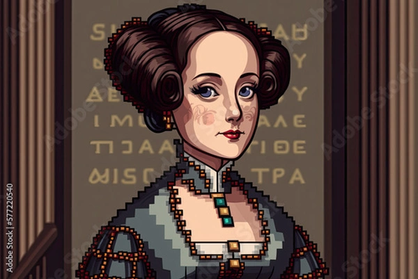 Fototapeta Ada Lovelace in the style of the future made with generative ai